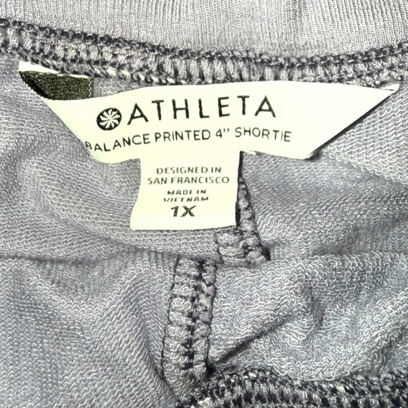 ATHLETA Balance 4” Shortie Shorts - Positive Latitudes Tempest Violet Plus 1X - Picture 3 of 10